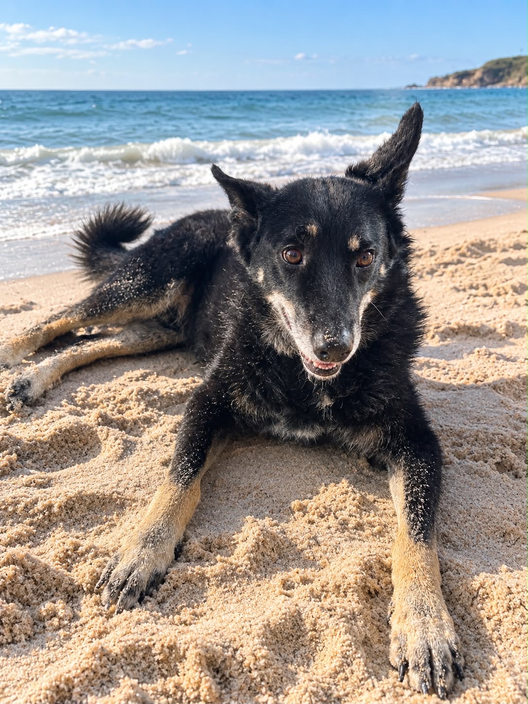 Toller Familienhund „Arnold“ bereits in Deutschland.